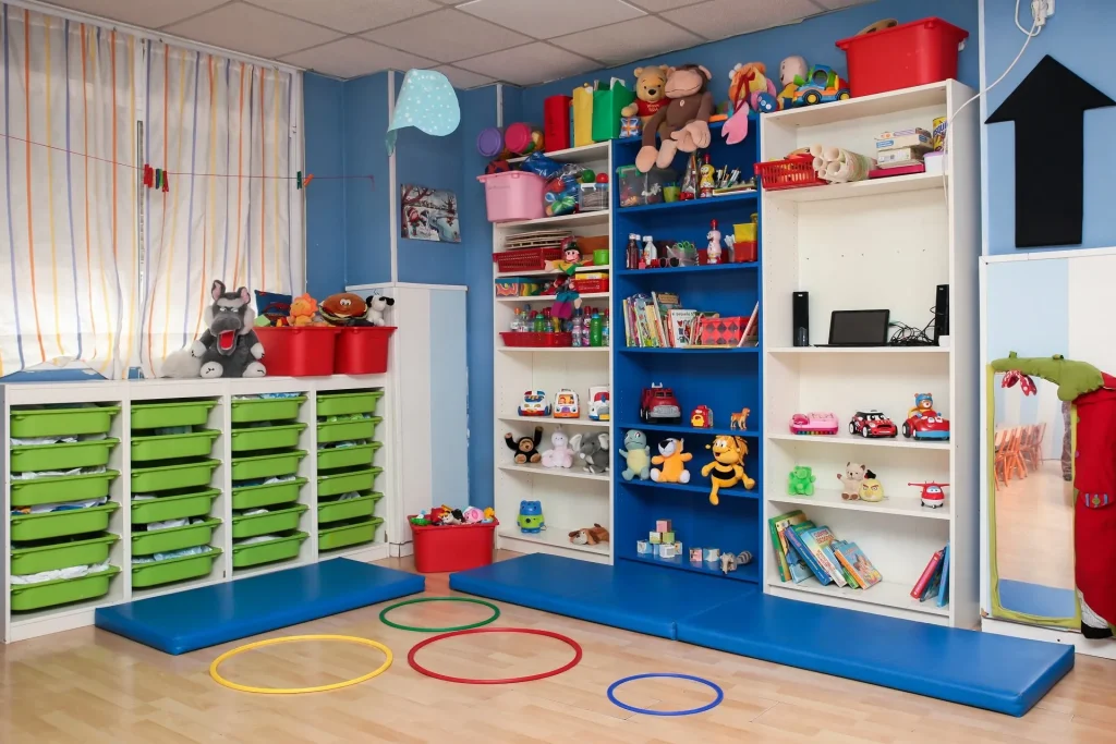 Sala de juegos colorida infantil